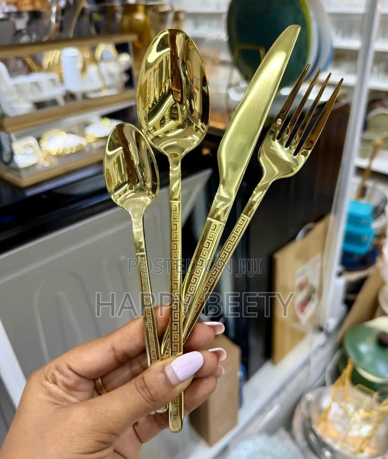 Hammered Stainless Steel Flatware Set