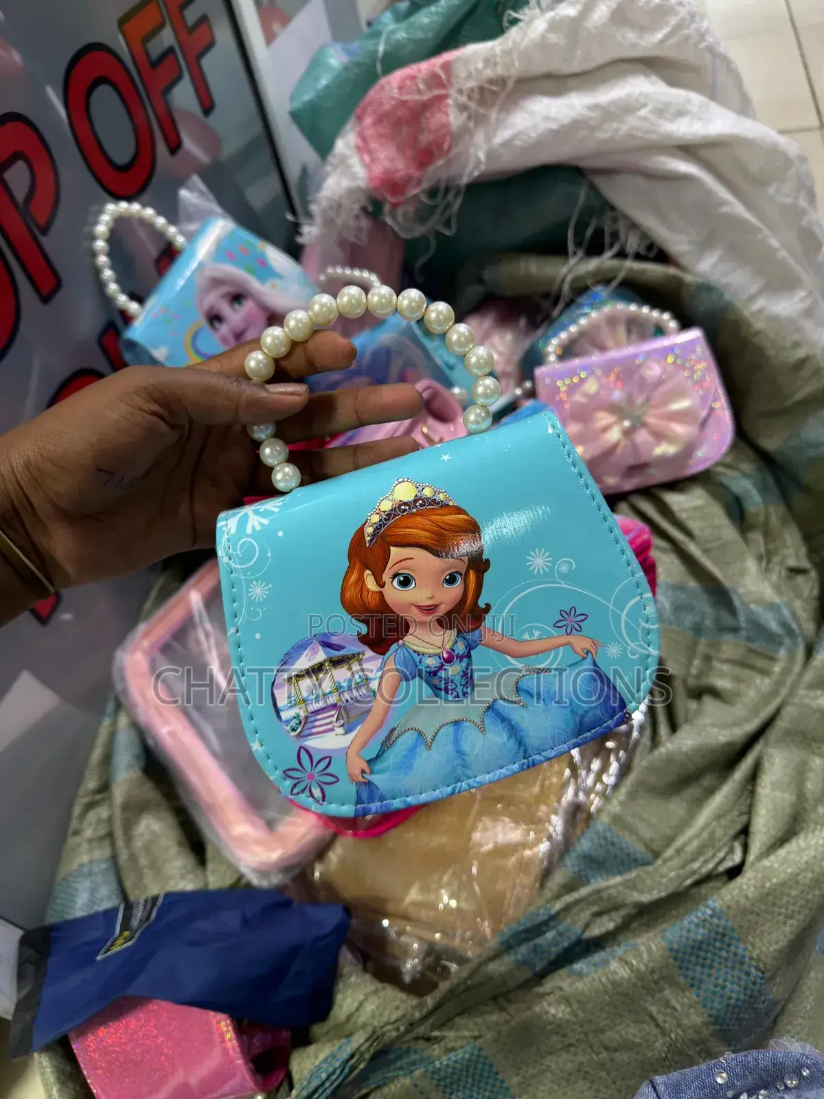 Blue Cartoon Themed Kids Mini Sling Handbags