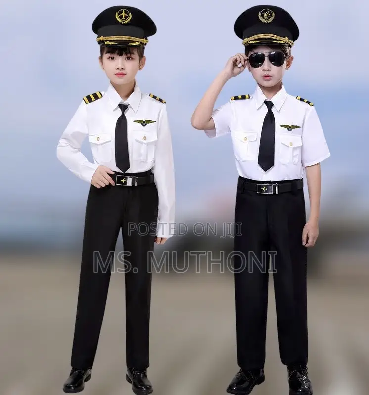  ( 4-12 Yrs ) Children's Pilot Uniform Costume