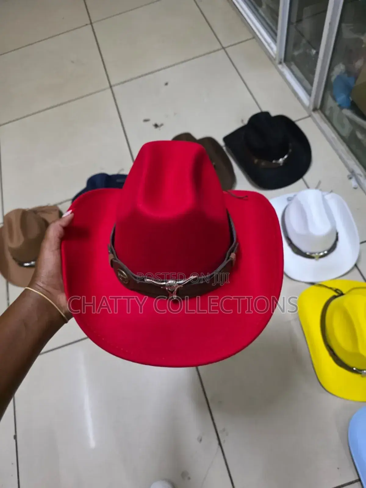 Red Timeless Unisex Bull Cowboy Hat Cowgirl Hat
