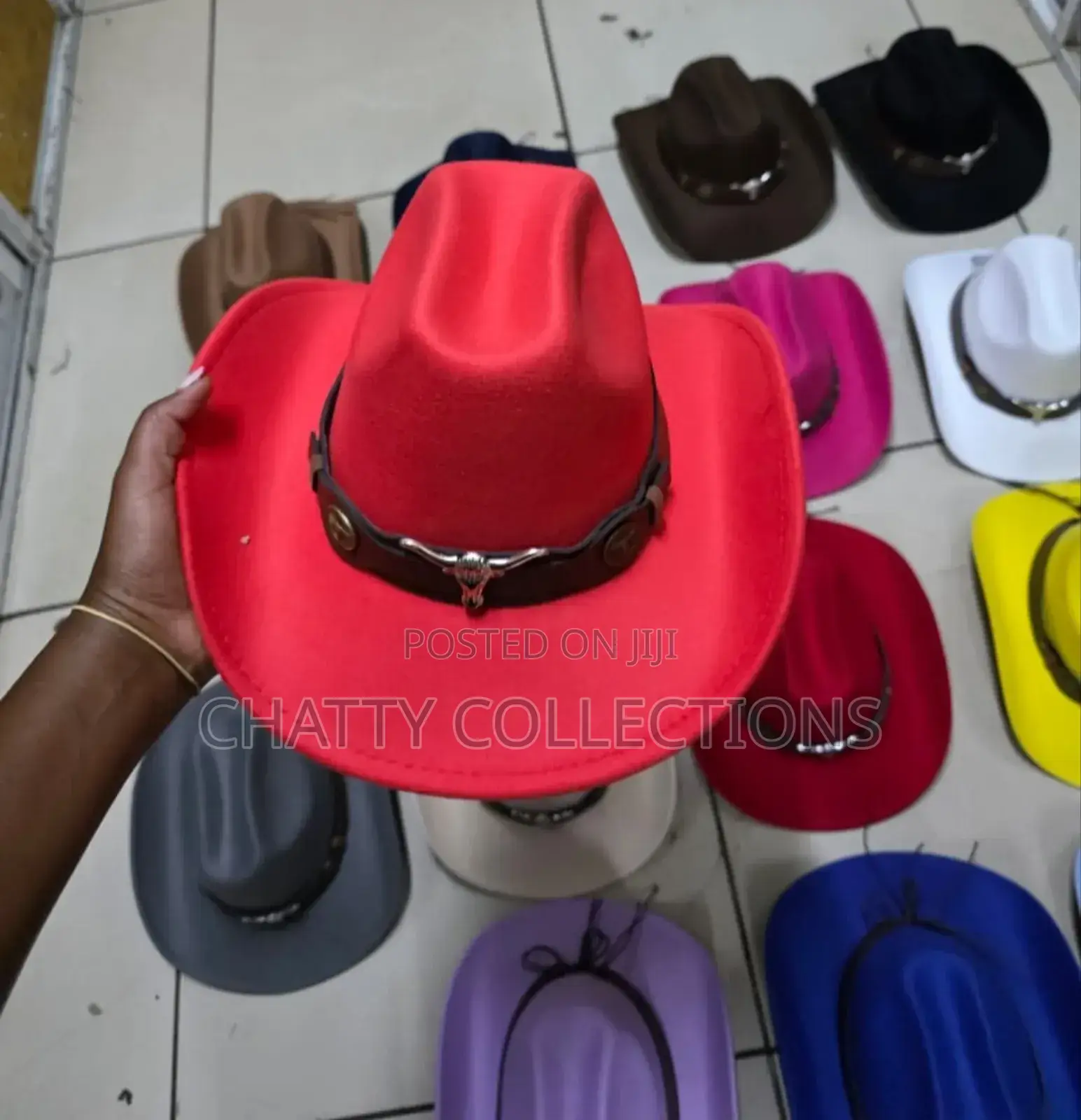 Red Timeless Unisex Bull Cowboy Hat Cowgirl Hat