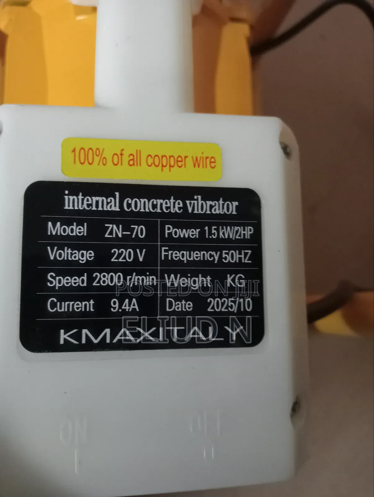 38mm×6m Electric Poker Vibrator K Max Italy