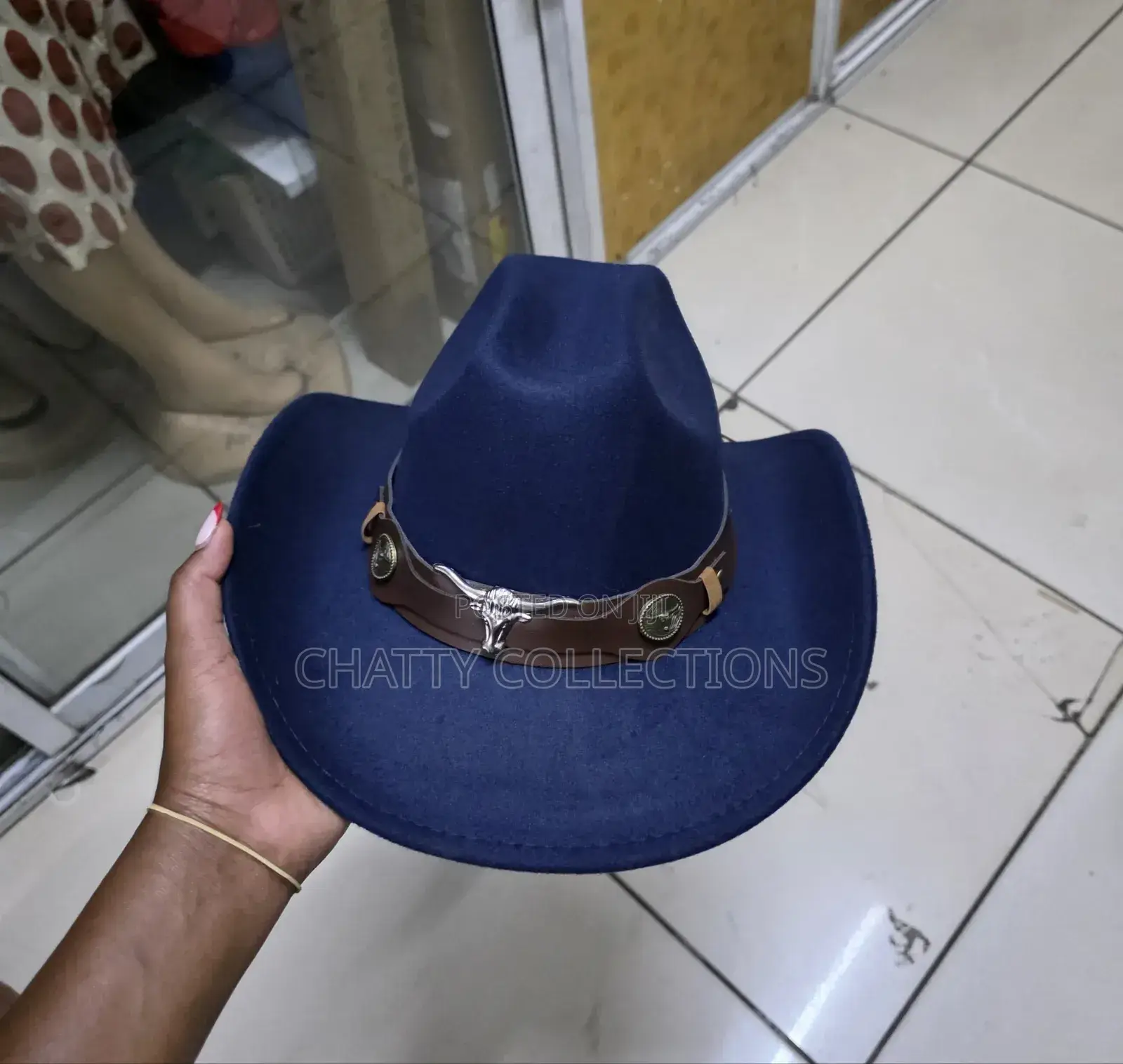Navy Blue Timeless Unisex Bull Cowboy Hat Cowgirl Hat