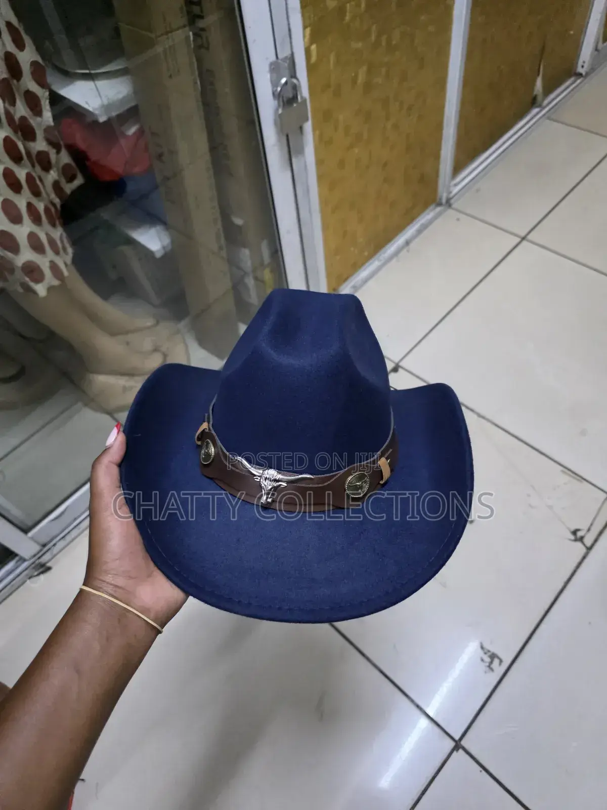 Navy Blue Timeless Unisex Bull Cowboy Hat Cowgirl Hat