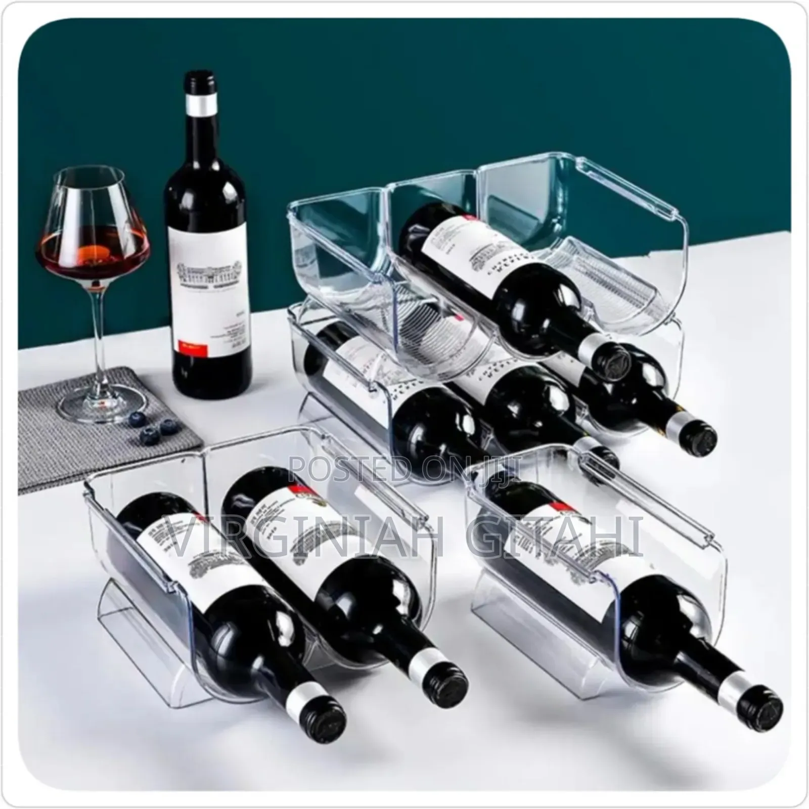 * 3 in 1 Wine Rack Stackable Wine Holder Refrigerator Organizer