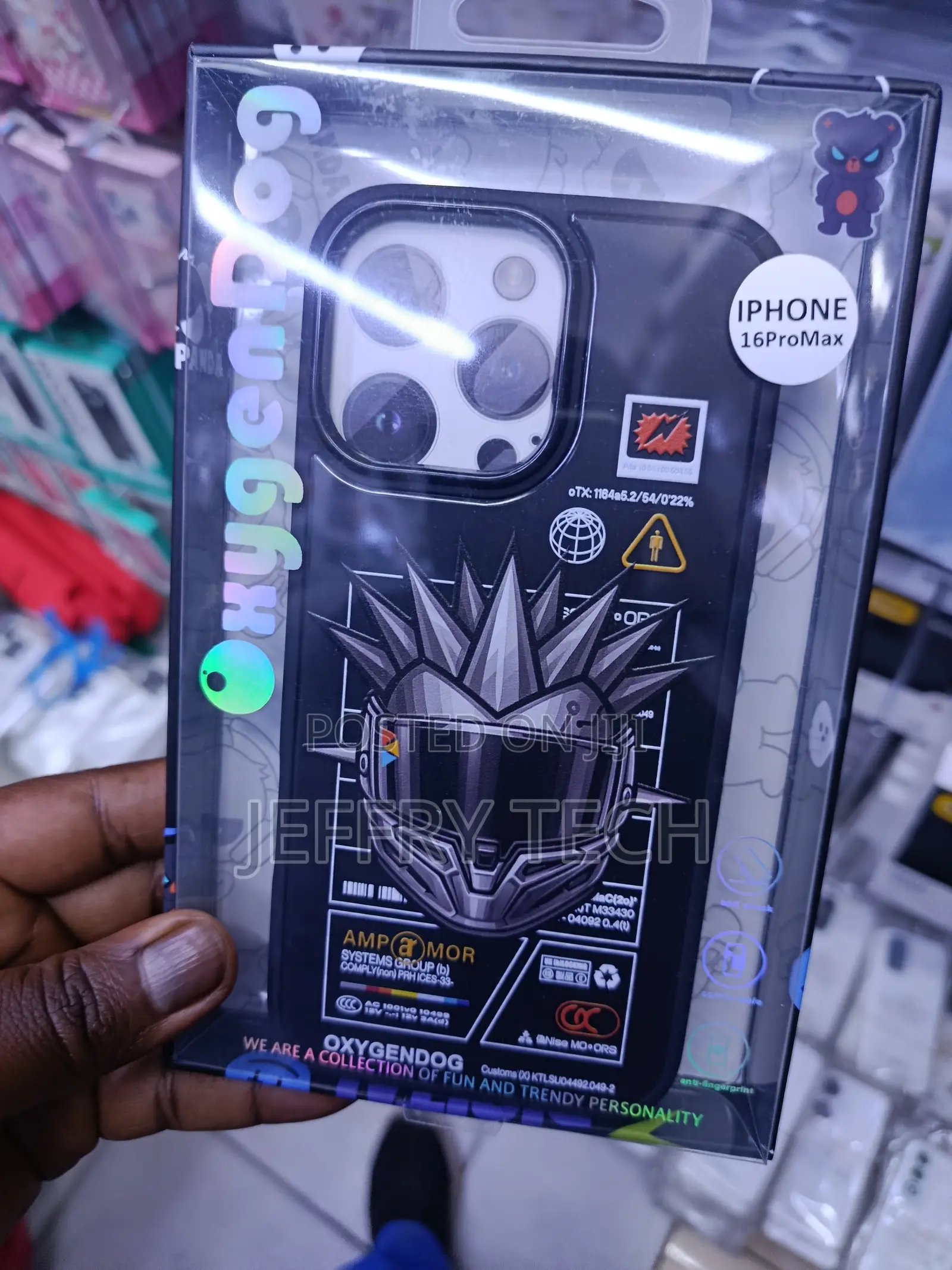 Listy Amp Armor Cyberpunk Shockproof Phone Case for iPhone 16 Pro Max