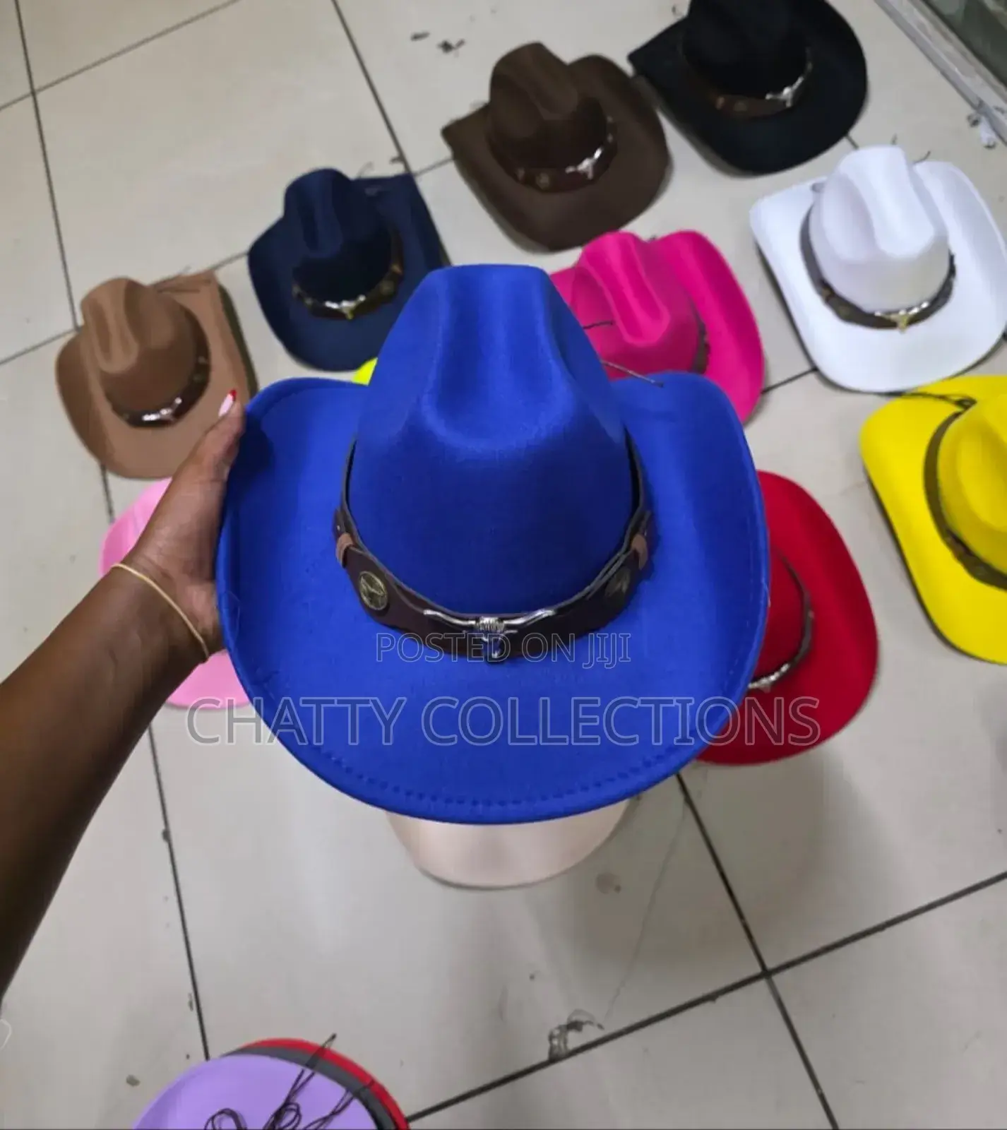 Light Blue Timeless Unisex Bull Cowboy Hat Cowgirl Hat