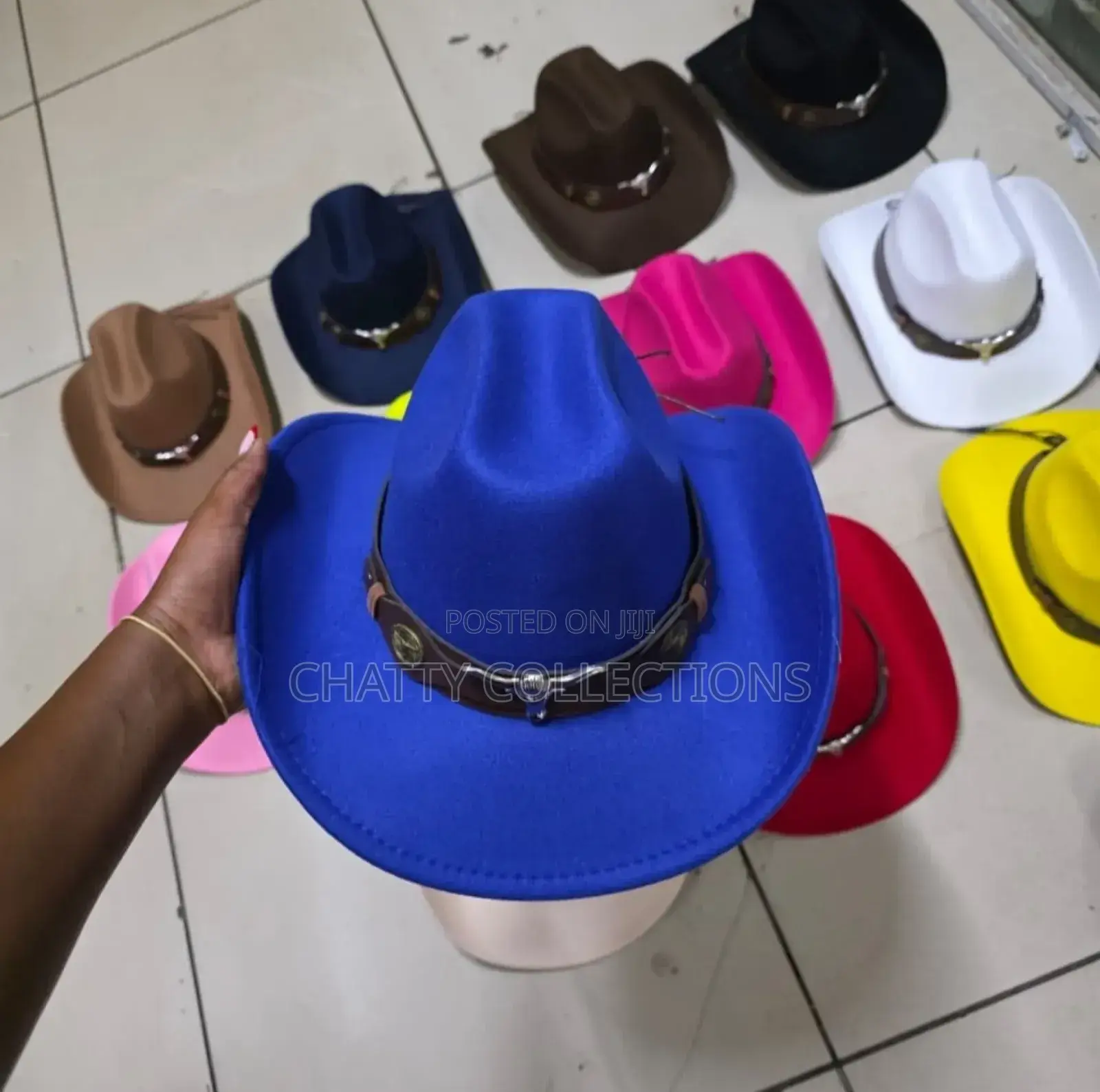 Light Blue Timeless Unisex Bull Cowboy Hat Cowgirl Hat