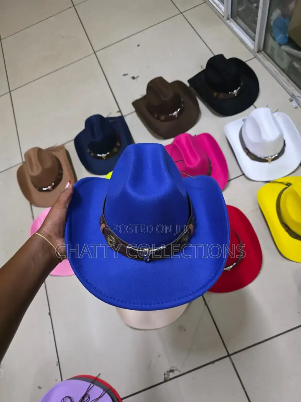 Light Blue Timeless Unisex Bull Cowboy Hat Cowgirl Hat