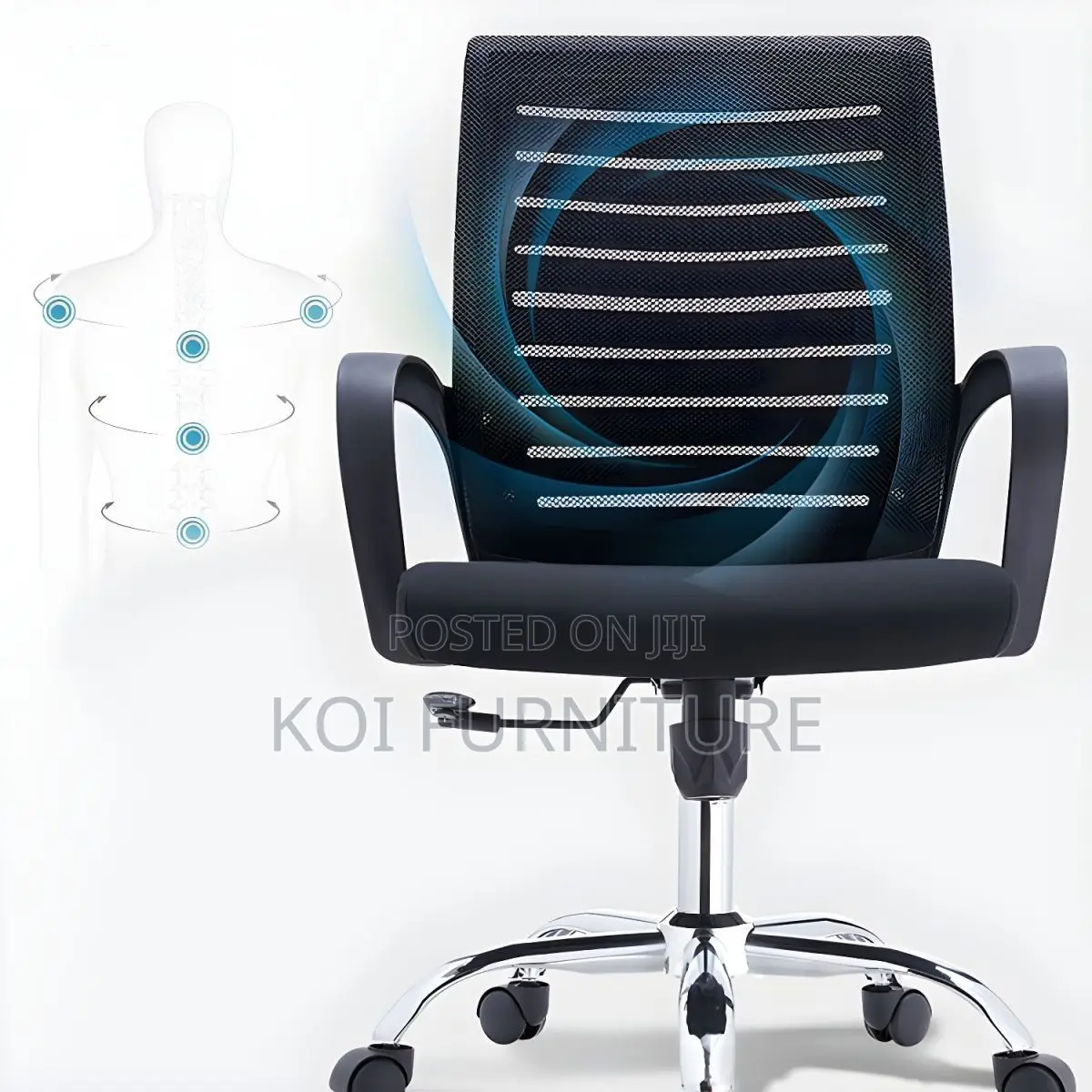 Office Chairs; Strong Swivel Mesh Breathable Office Koi Seats