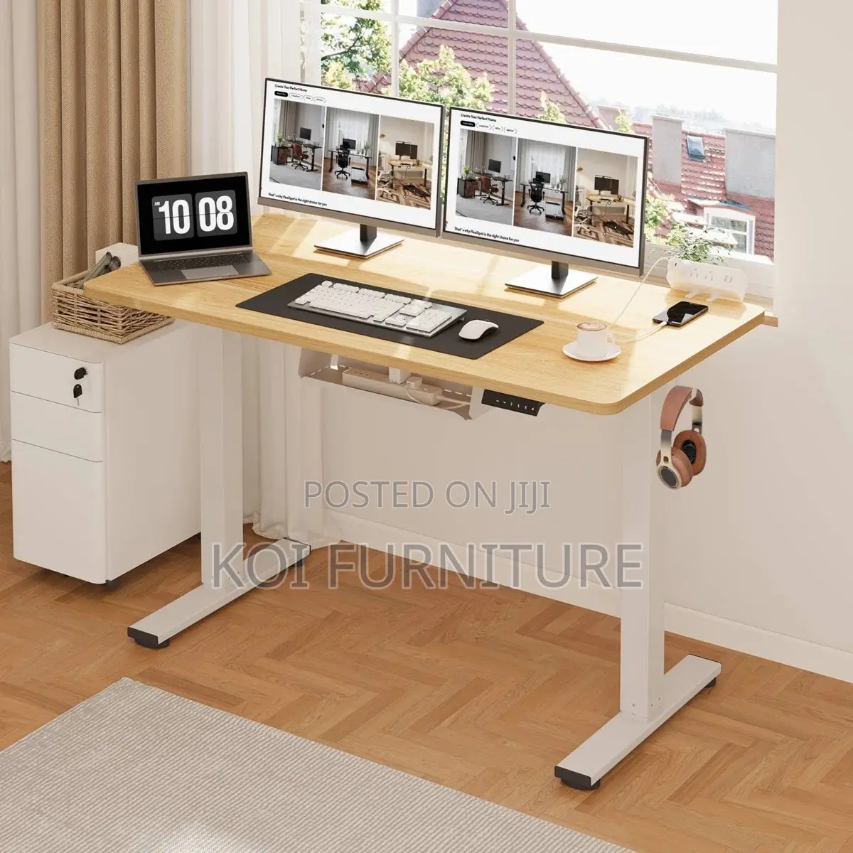 Office Desk; 1.2m Ergonomic Adjustable Compact Home Office Desk