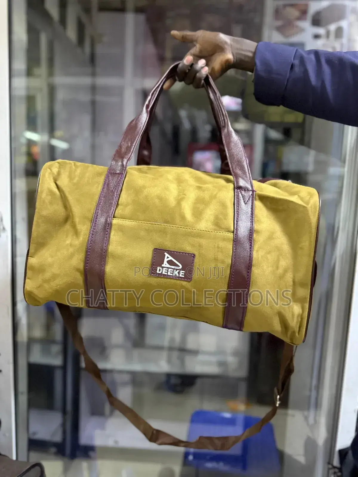 Green Medium Unisex Deeke Canvas Travel Bags