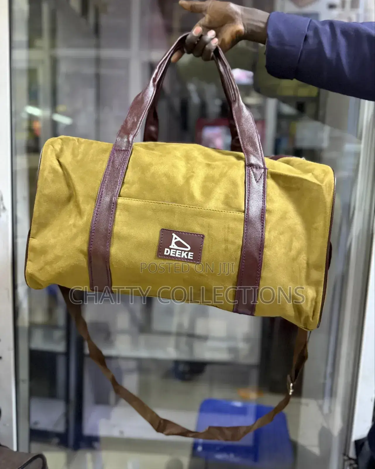 Green Medium Unisex Deeke Canvas Travel Bags