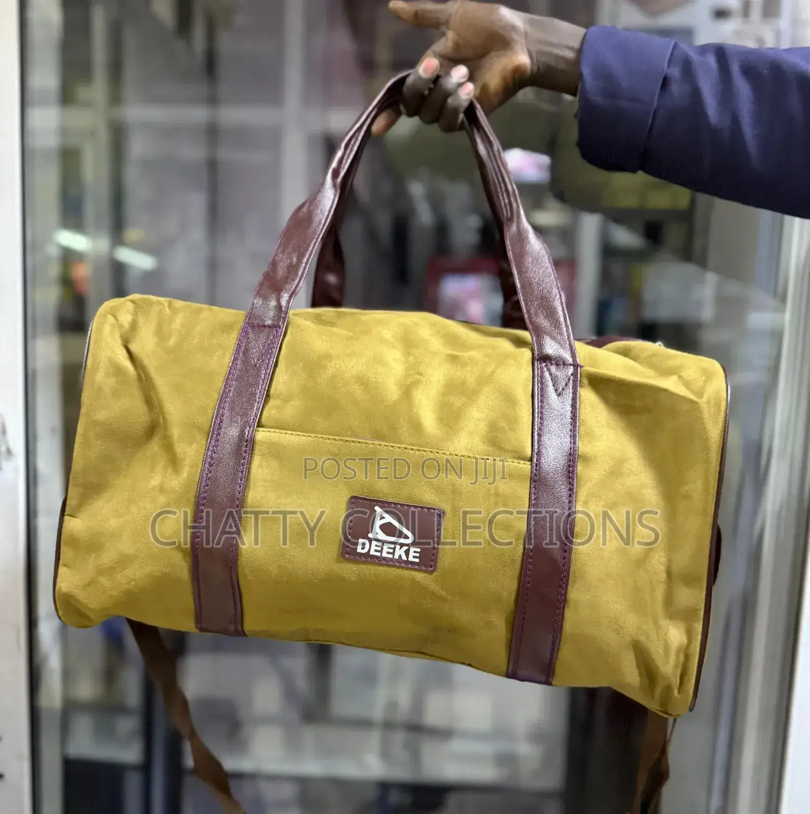 Green Medium Unisex Deeke Canvas Travel Bags