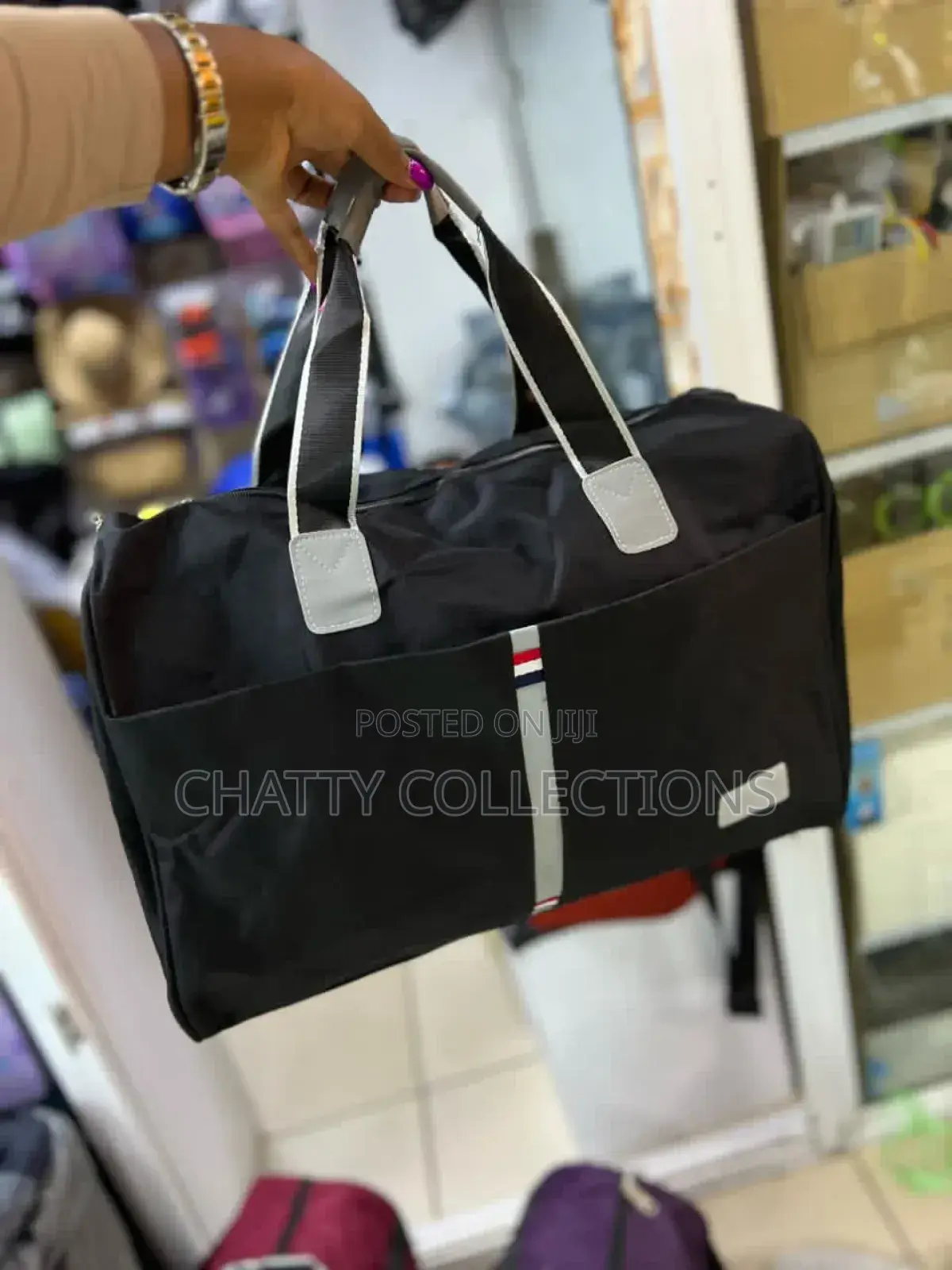 Black Unisex Quality Oxford Travel Duffle Bags