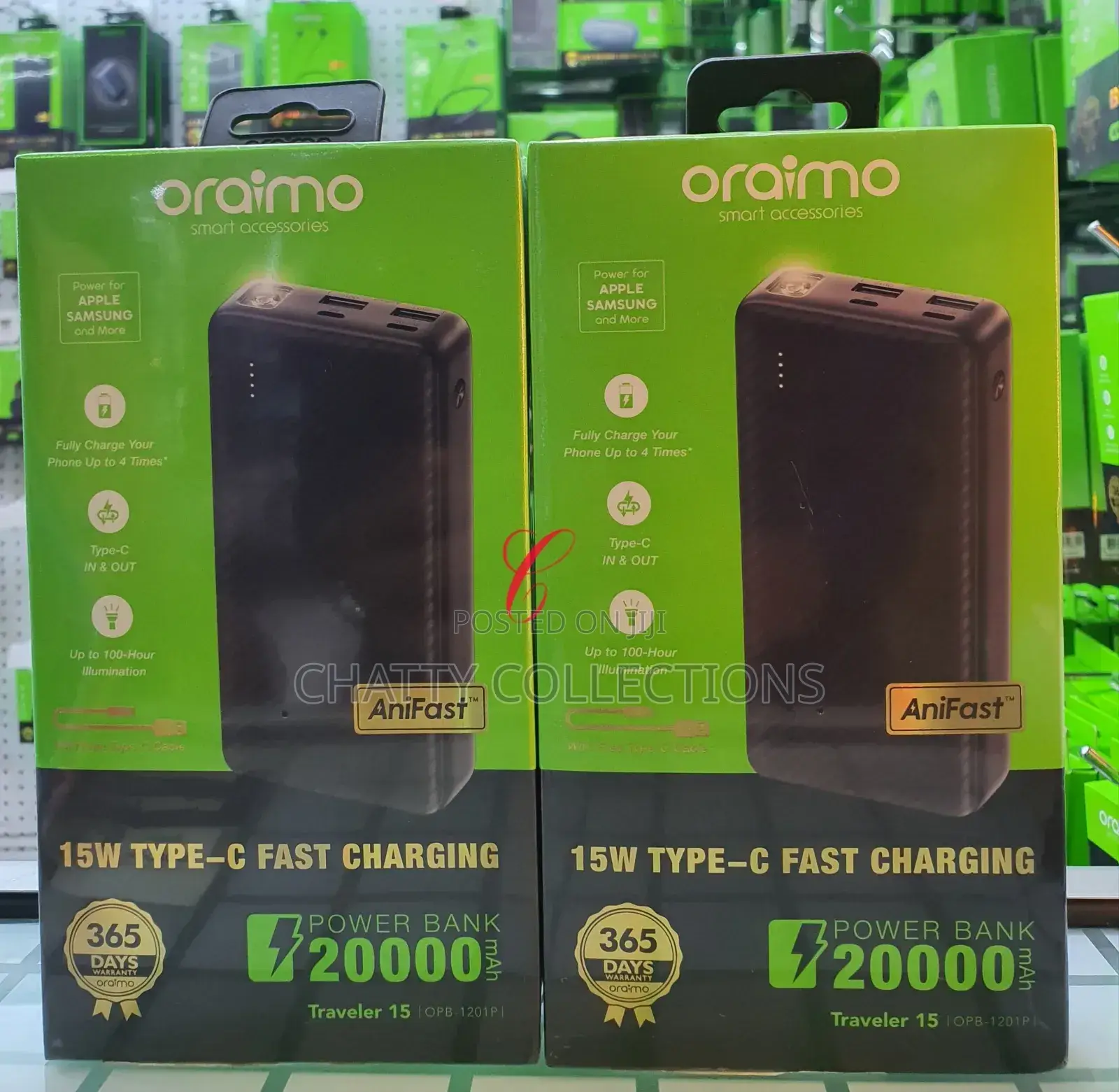 Oraimo 15w 20,000mah Fast Charging Power Bank With Type C Output