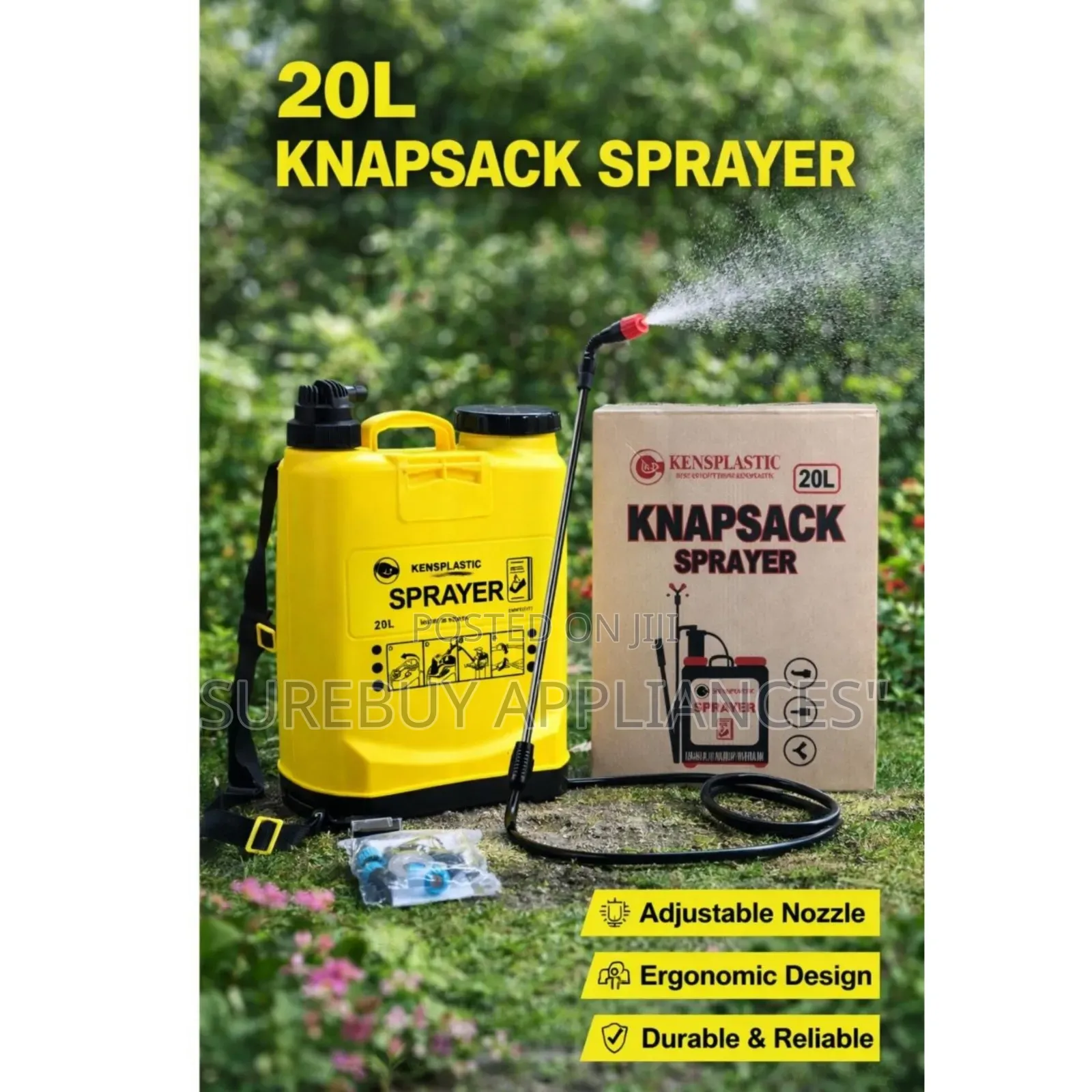 20l Knapsack Sprayer – Manual Garden Farm Pump Sprayer