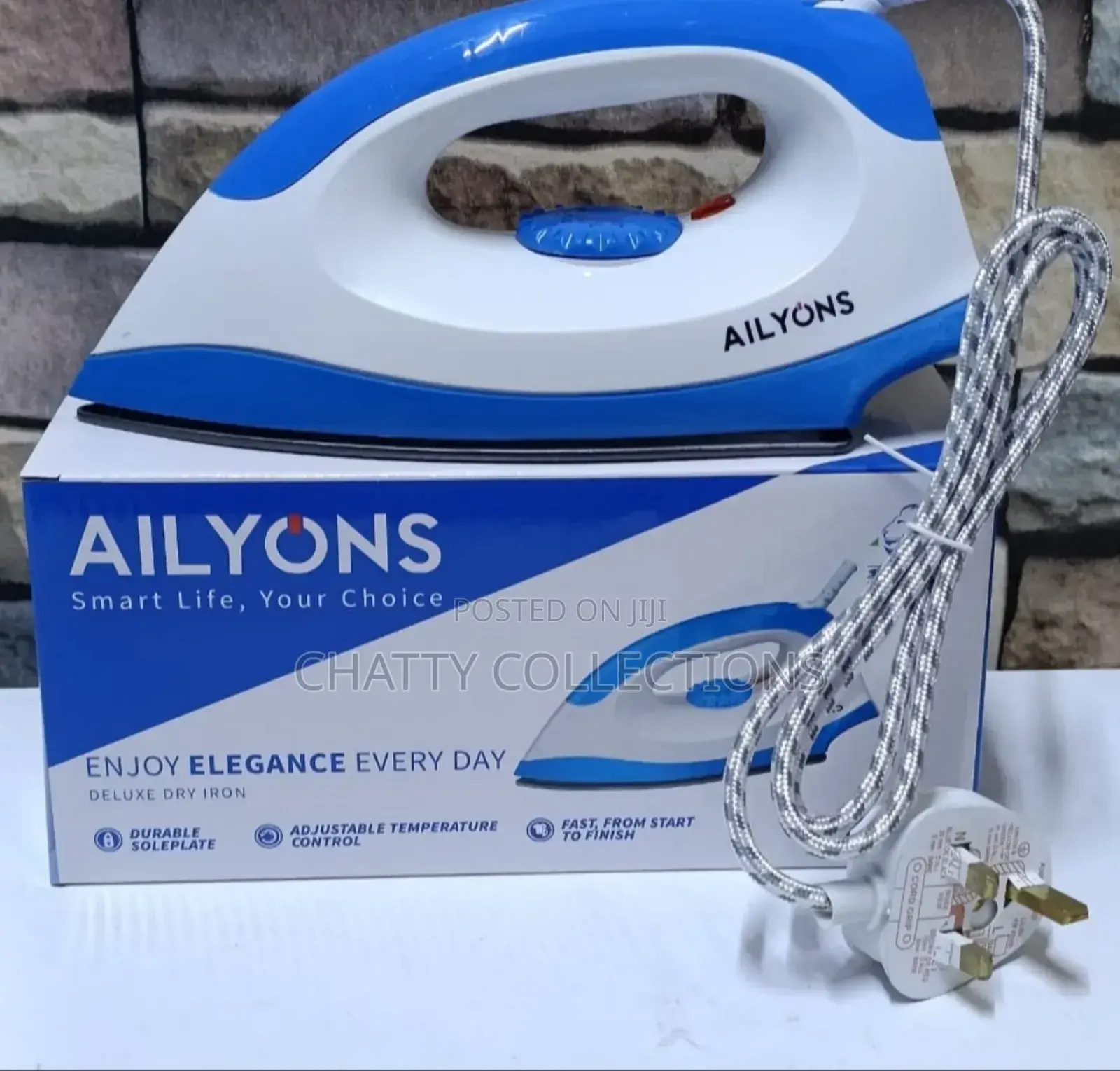Ailyons Electric Dry Iron Box White Blue Pc