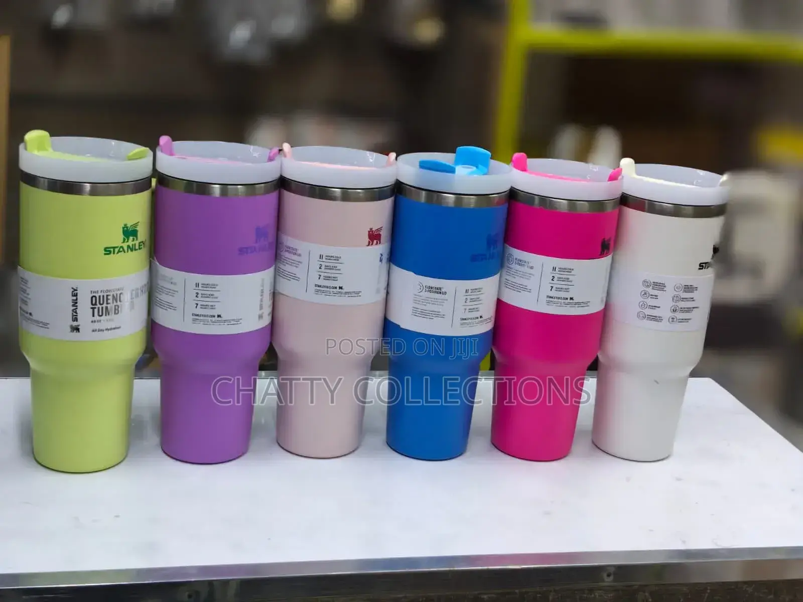 Original 1.2 LTRS Flowered Insulated Stanley Mug With Lid