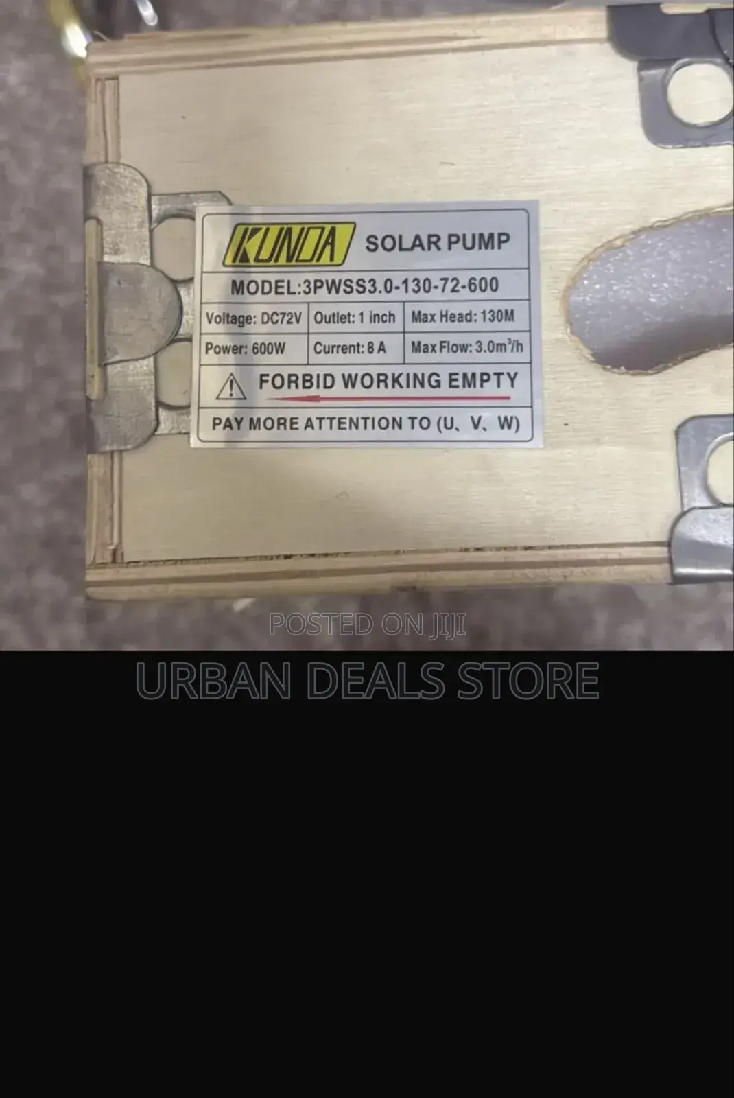 Kunda Submissible Solar Pump Model 3pwss3
