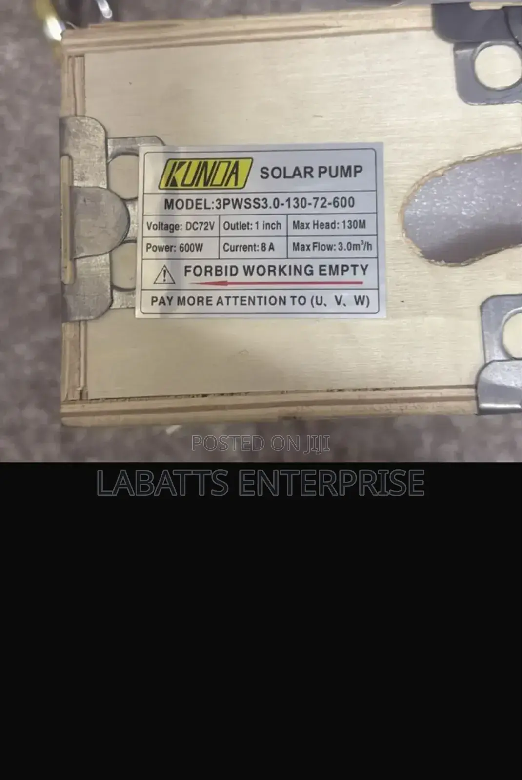 Kunda Submissible Solar Pump Model 3pwss3