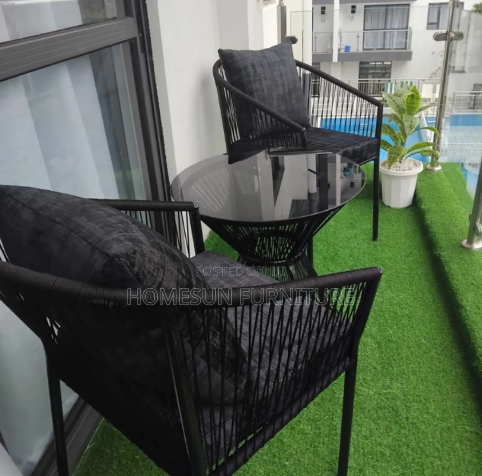 2 Seater Balcony Table and Chairs