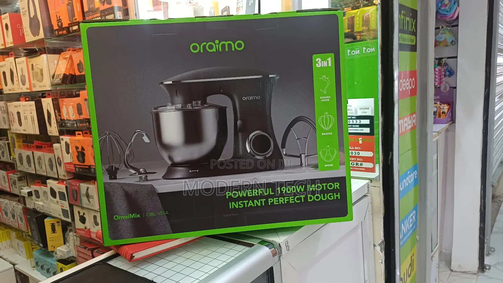 Oraimo Ominimix Heavy-Duty 6-Speed Stand Mixer With Metal Gears