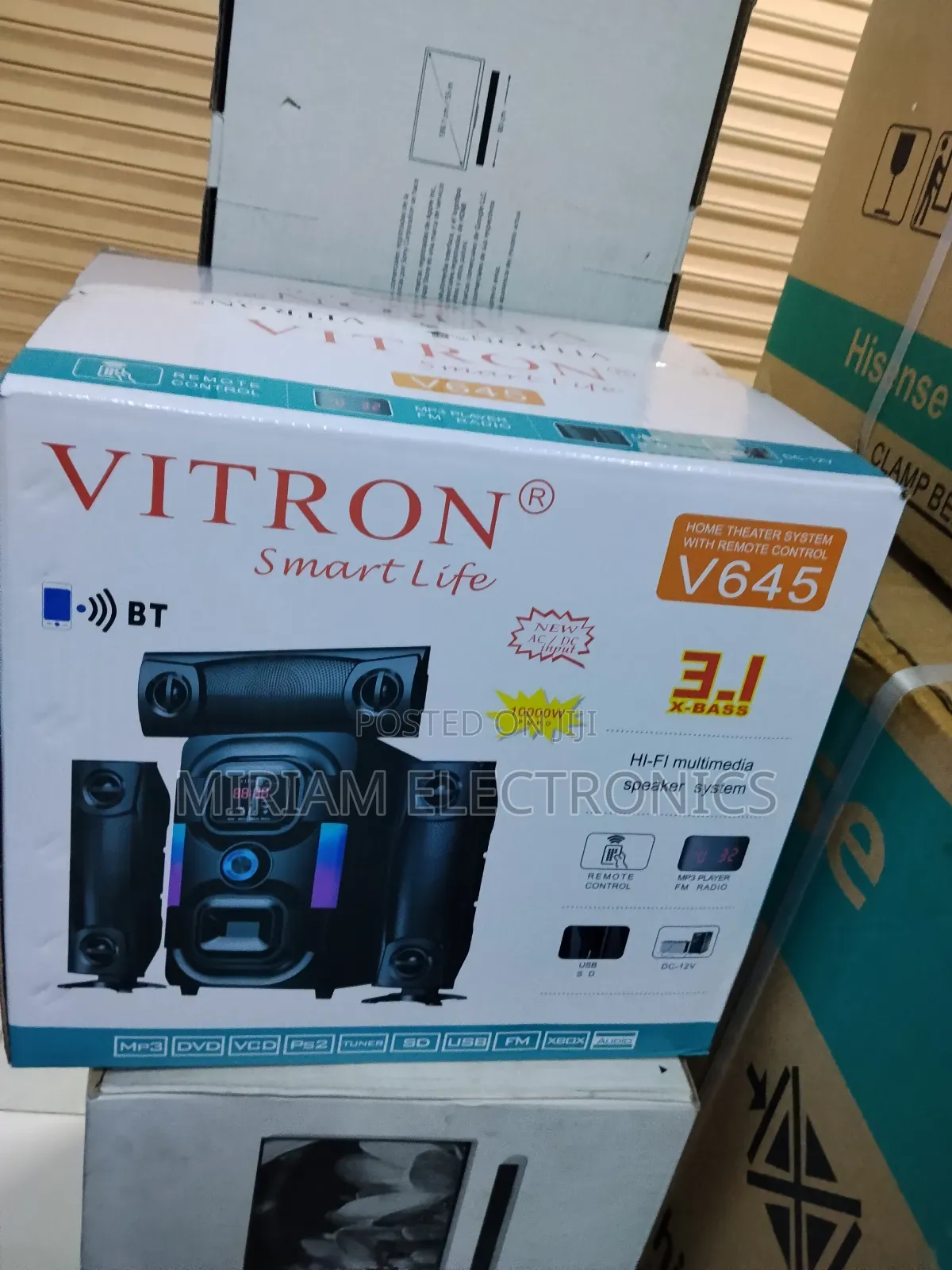Vitron V645 3.1ch High Tech Audio Sub Woofer System 10000w Pmpo