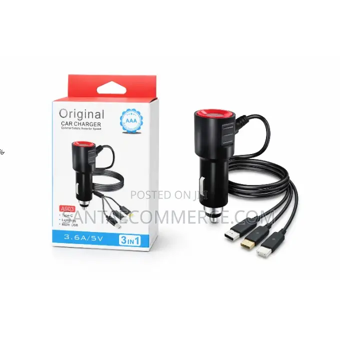 3-in-1 Car Charger (A903)