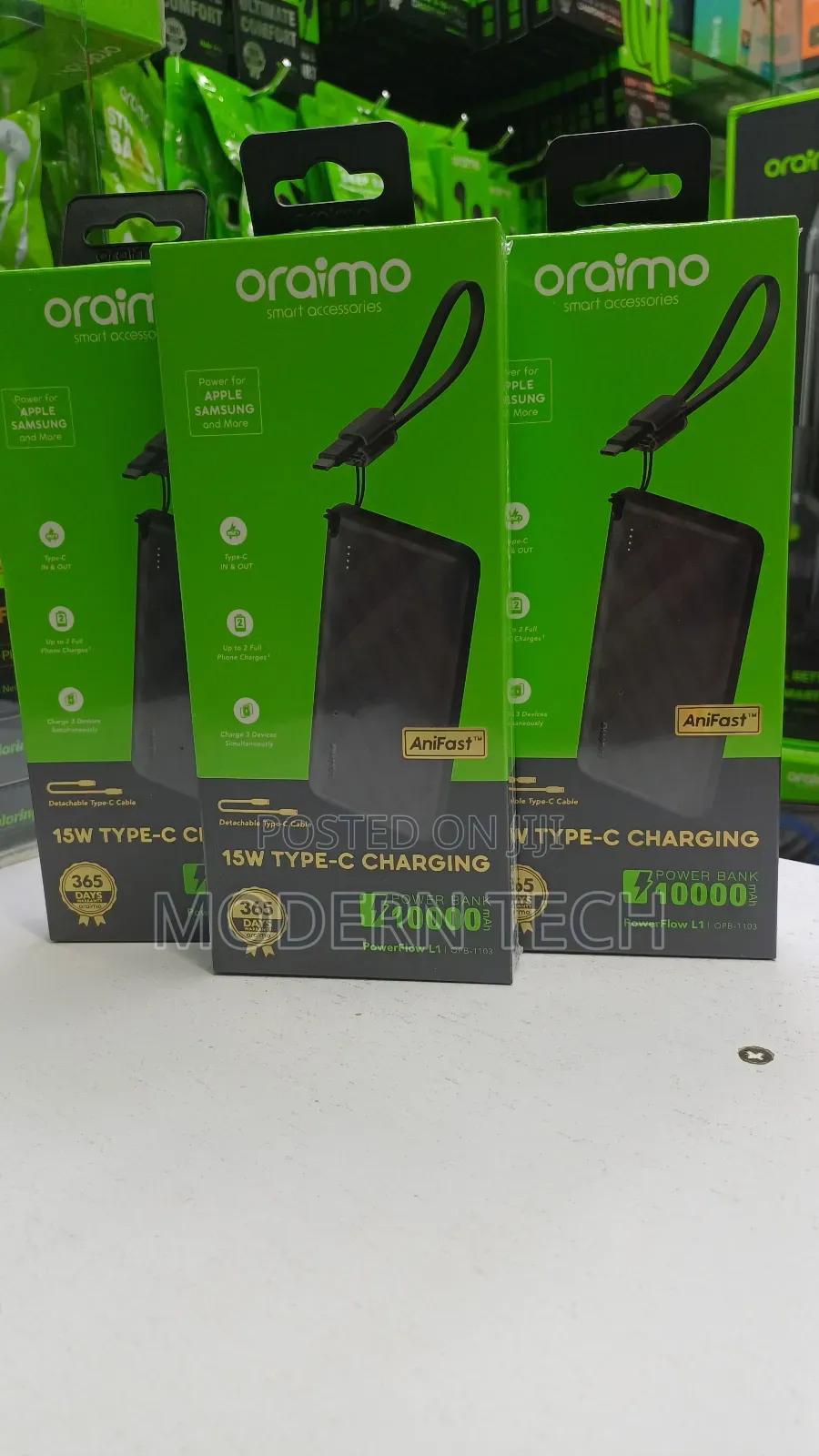 Oraimo Powerflow L1 Portable Power Bank 10,000mah