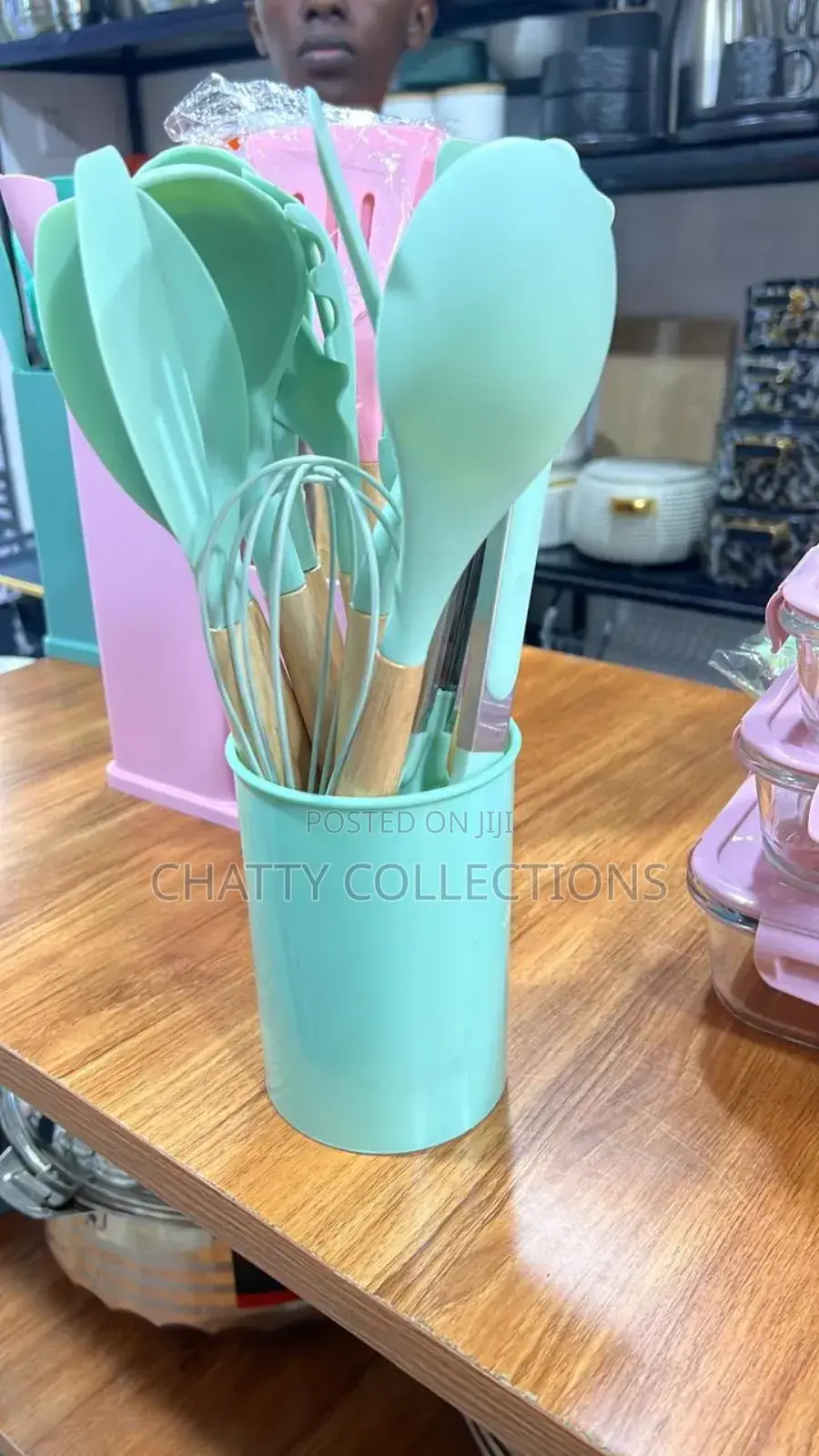 Mint Green 12 Piece Silicone Spoons And Knife Set