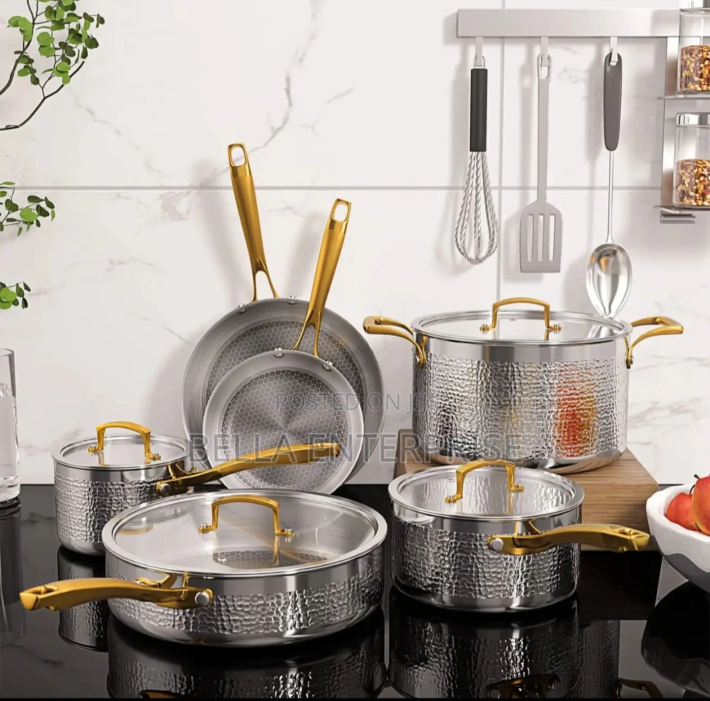 Available 10 PCS Setpremium High Quality Tripply S/S Stainless Steel