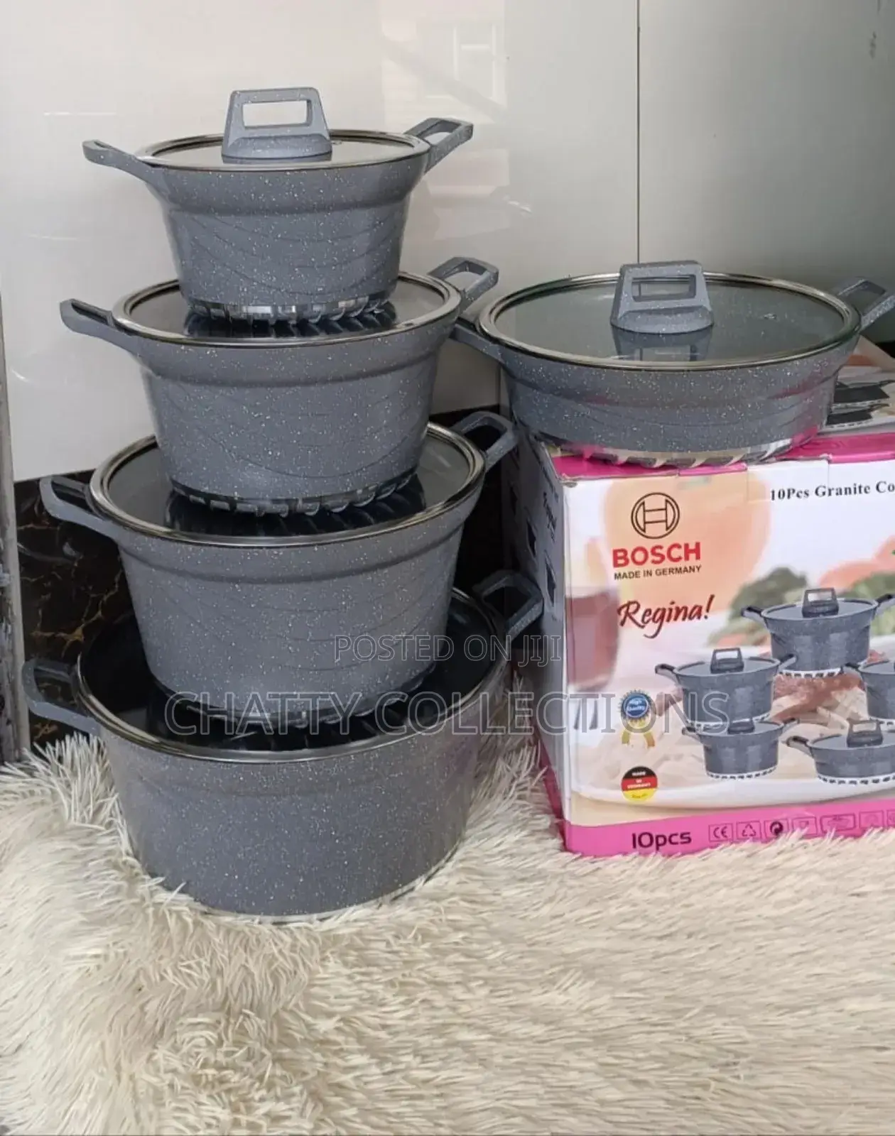 Gray 10 Piece Original Bosch Nonstick Cookware Sufuria