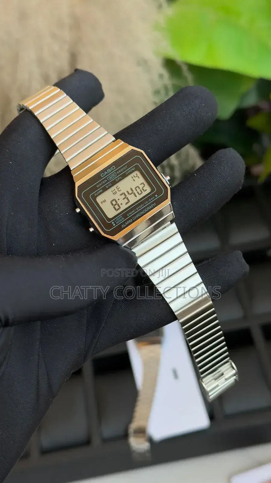 Silver Unisex Casio Digital Watch