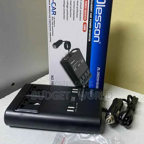 Battery Level Display Olesson 1662 Car Power Inverter 150w