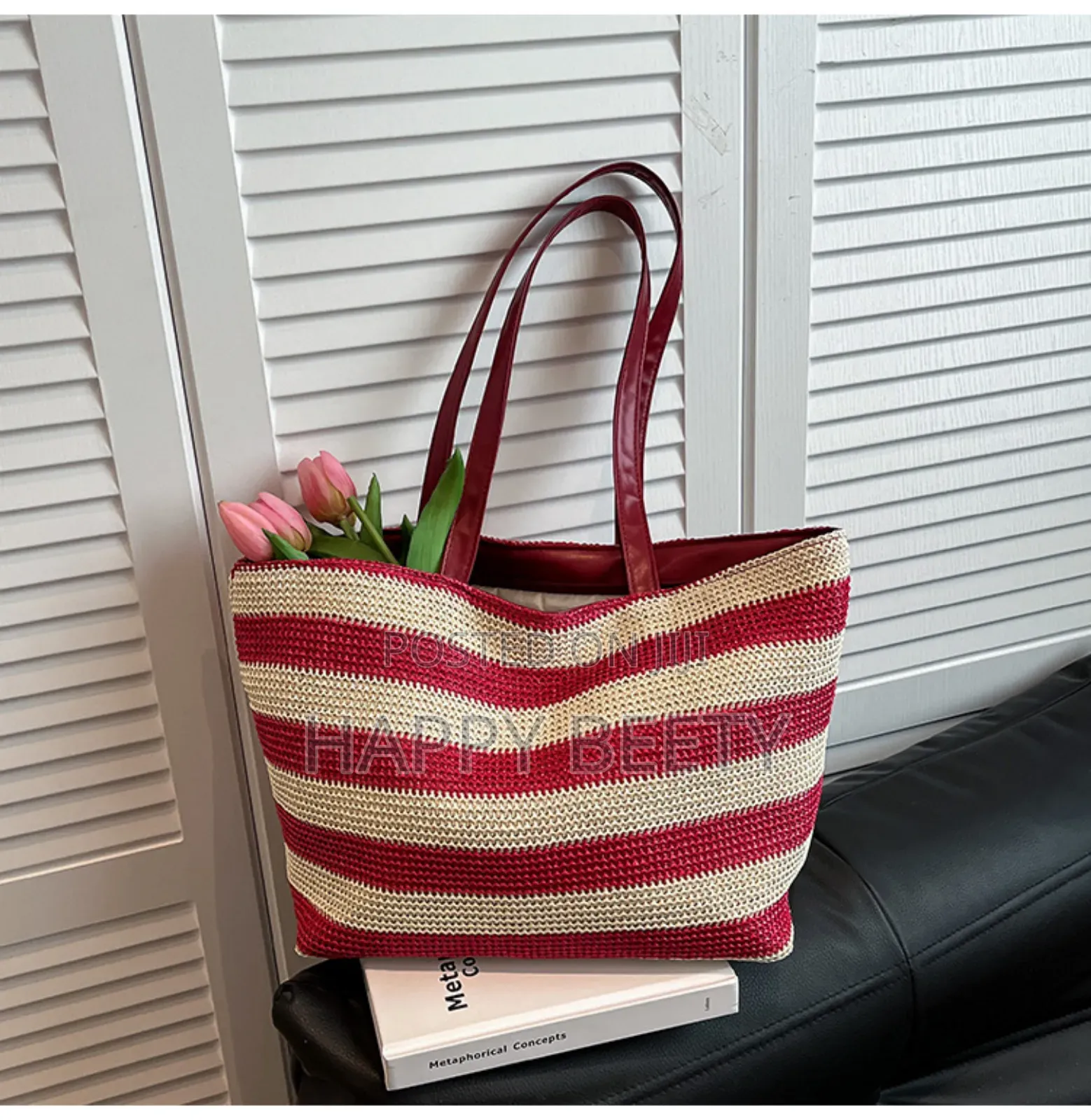 *Women Handmade Bohemian Style Strip Fashioned Tote/Handbag*