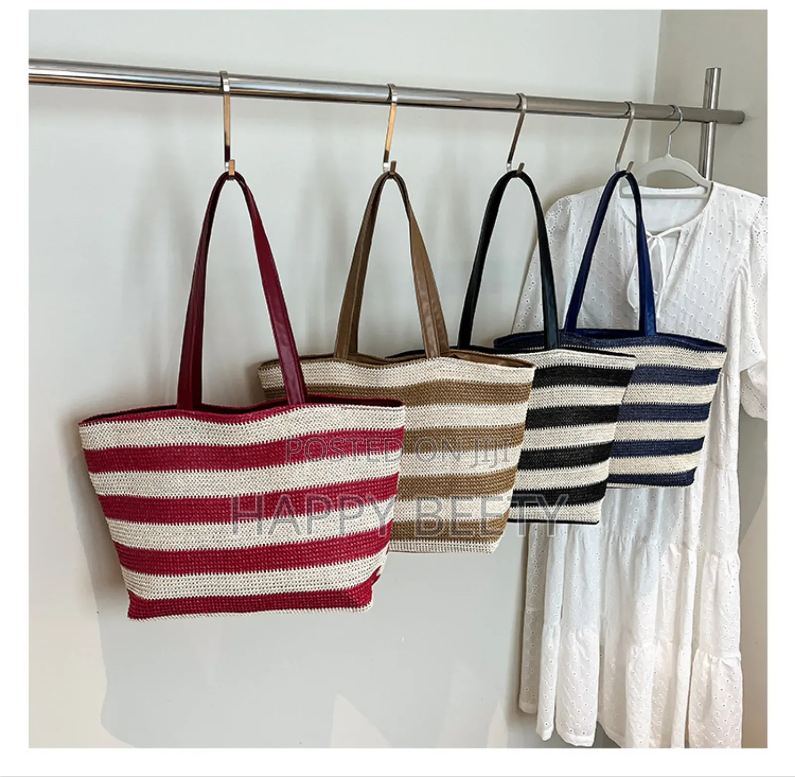 *Women Handmade Bohemian Style Strip Fashioned Tote/Handbag*