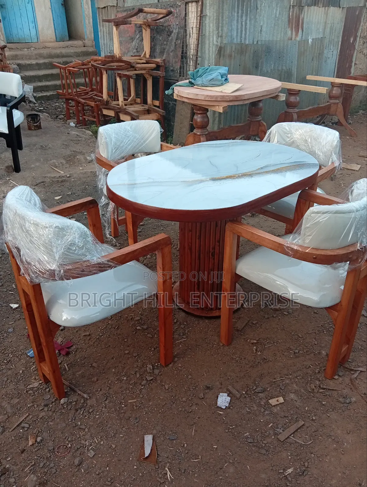 Super Clear 4 Seater Dining Set