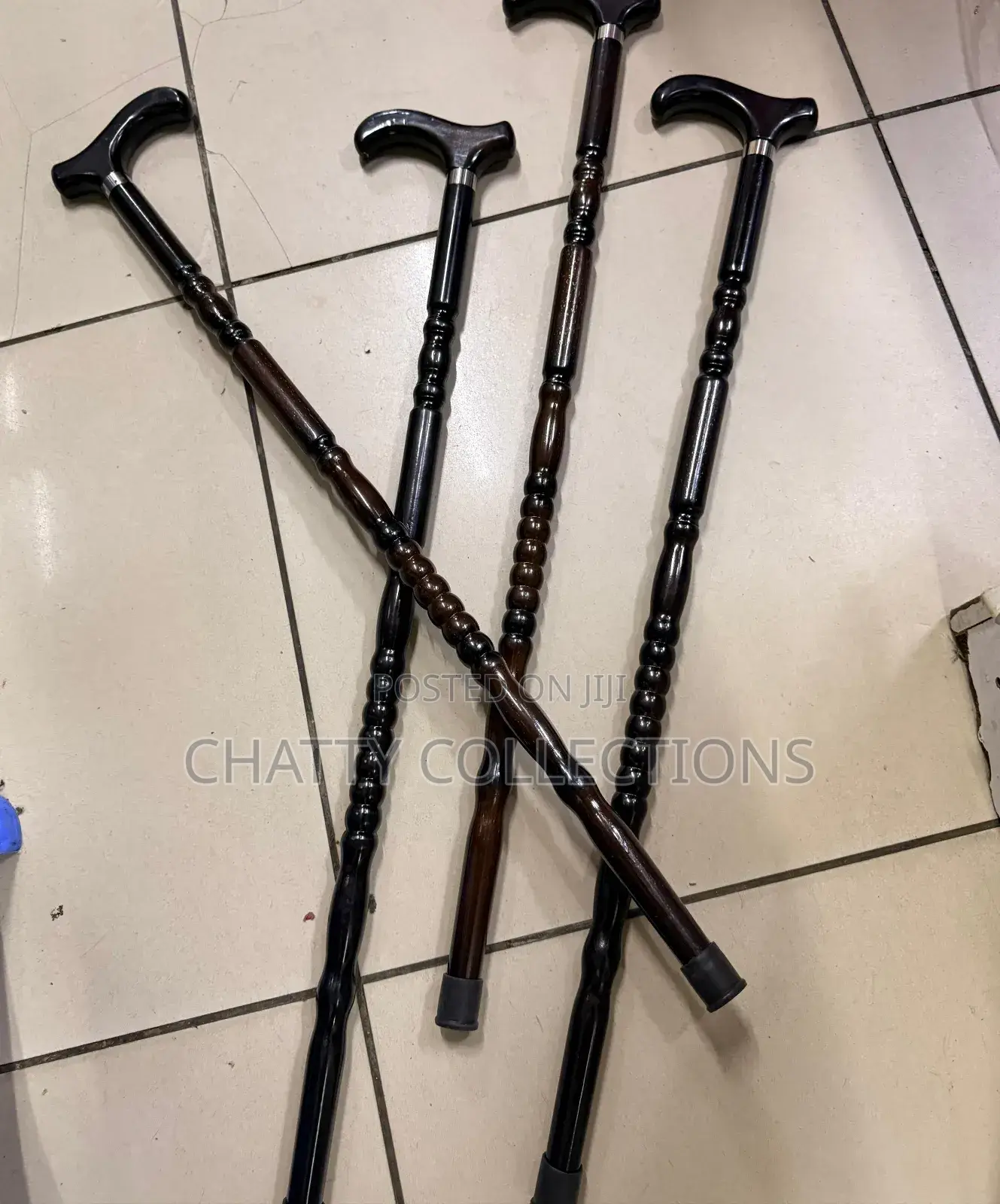 Dark Brown Unisex Mahogany Wooden Walking Sticks