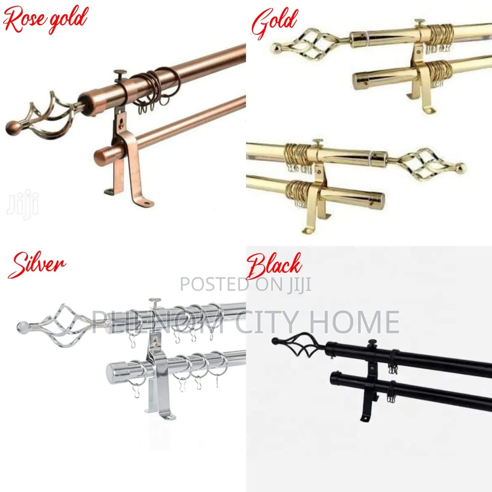 Double Curtain Rod With Accessories