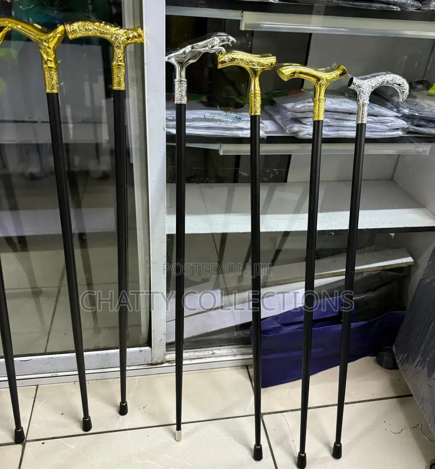 Stylish Pimped Walking Sticks 
With Sword 
Golden/Silver Handle