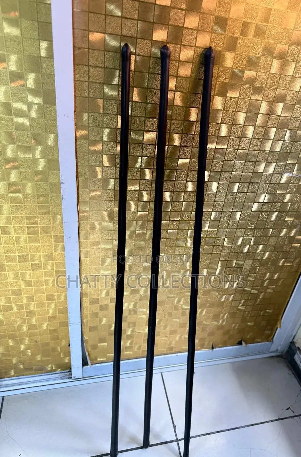 Black Classic Long Traditional Sticks Muthigi