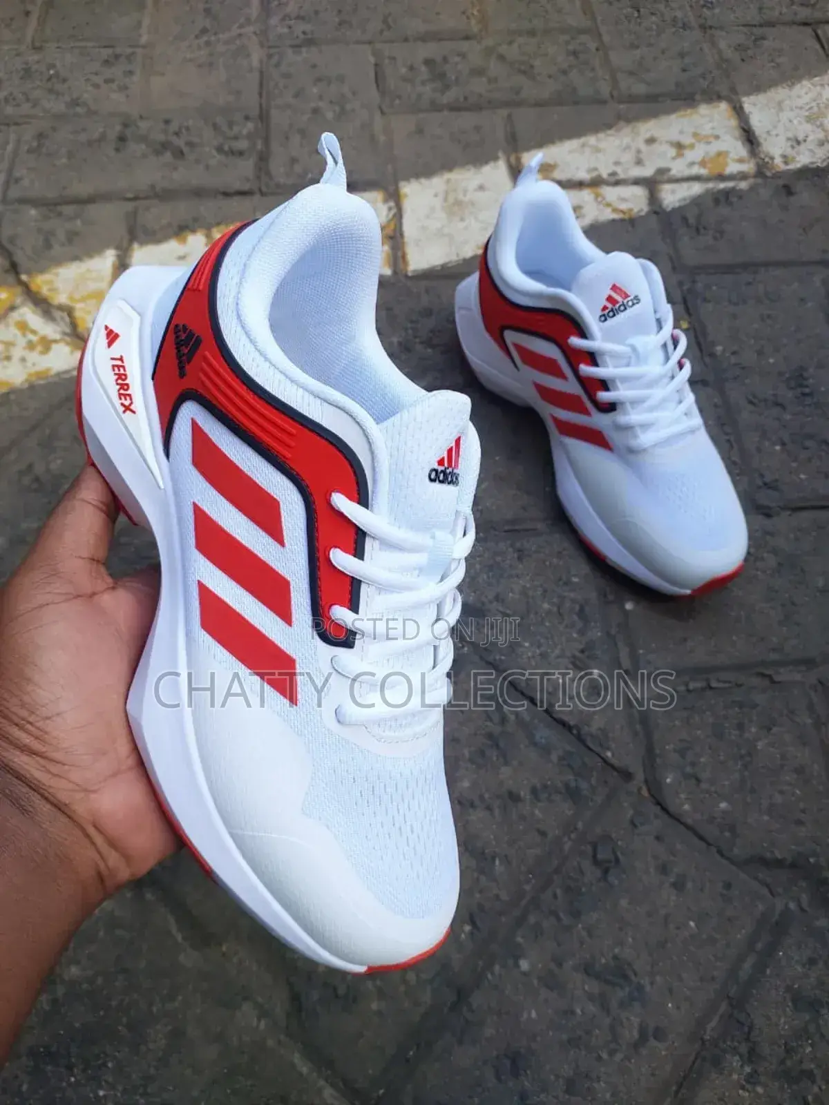 White and Red Men Adidas Terrex Sneakers Shoes Size 40 to 45