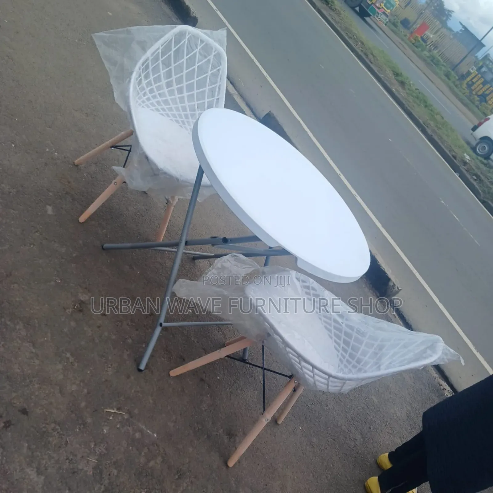 White Plastic Set for Outdoor Garden