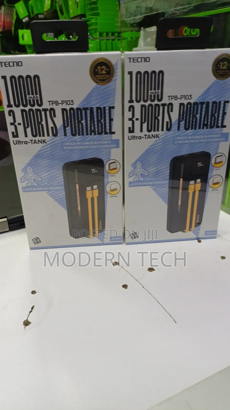 Tecno TPB-P103 Fast Charge 22.5w Power Bank – 10000mah