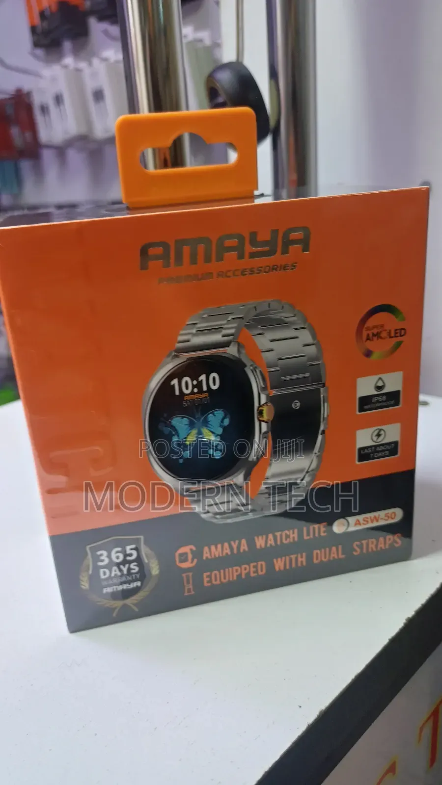 “Amaya Asw‐50 Smartwatch – Bluetooth Calling, Fitness Tracker