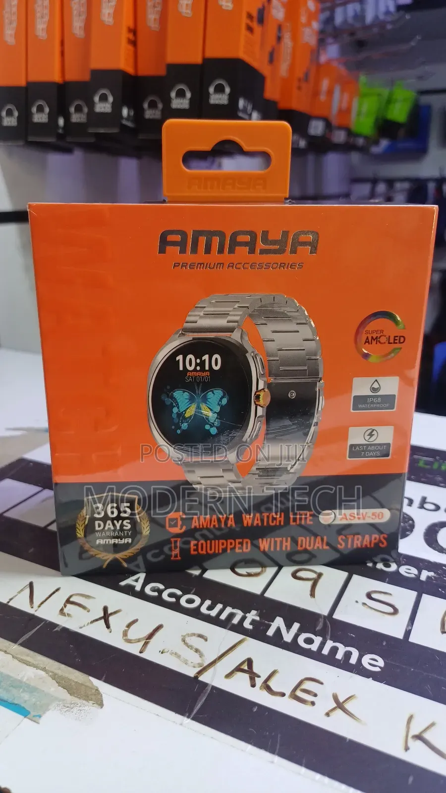 Amaya Asw‐50 Touchscreen Smart Watch – Health, Steps Alerts