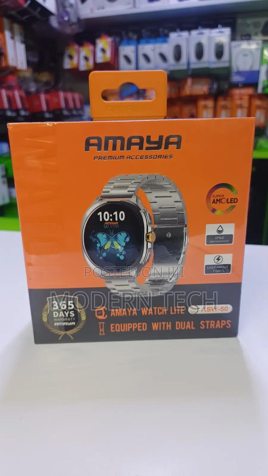 Amaya Asw‐50 Touch Smartwatch – Work, Track, Connect