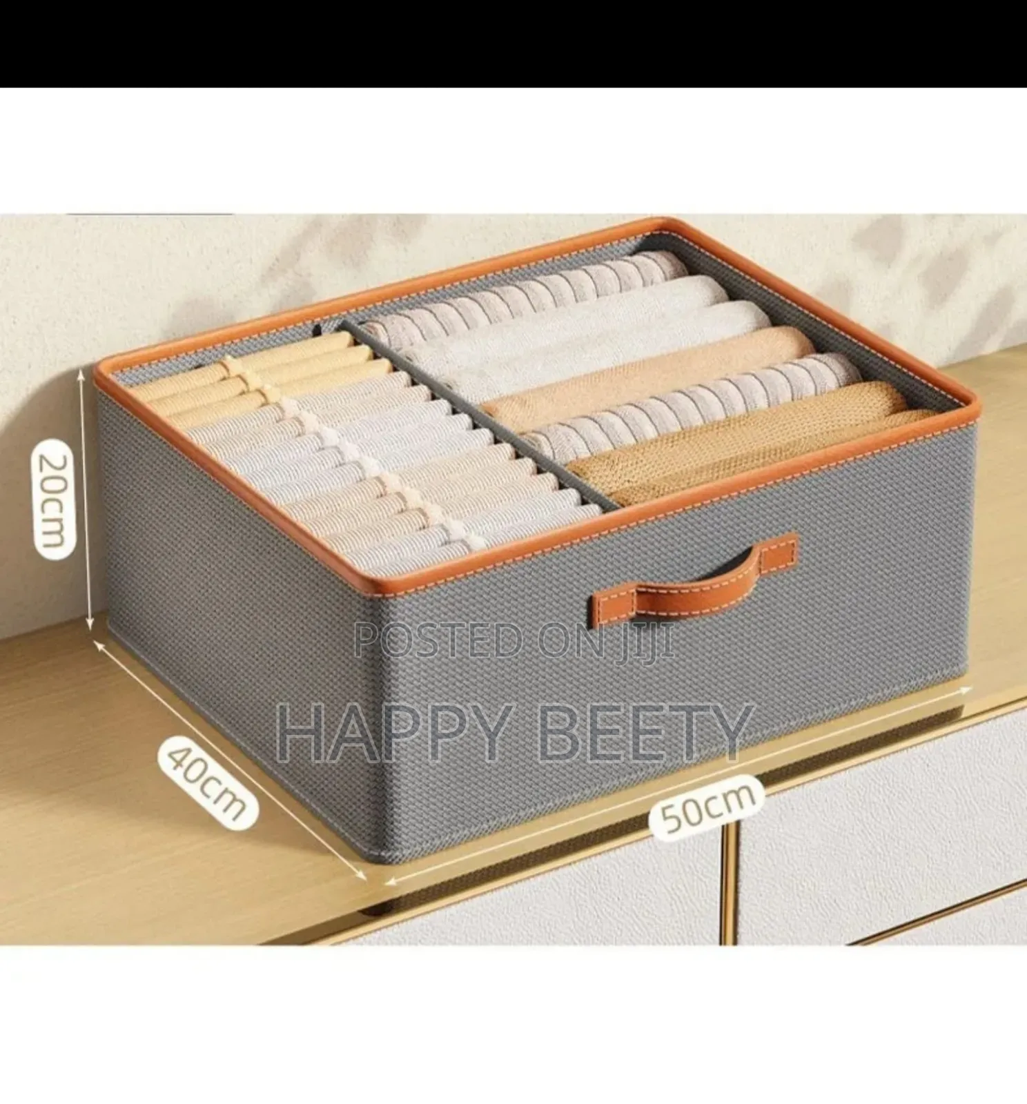 Closet Organizer Storage of Clothes With Removable Dividers.