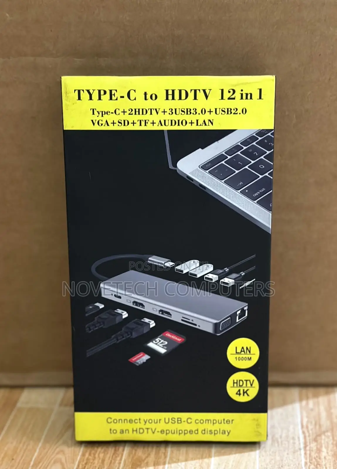 Type-C 12-in-1 Usb-C Hub – Hdmi, Vga, Usb 3.0, Sd/Tf, Rj45, Pd, Audio